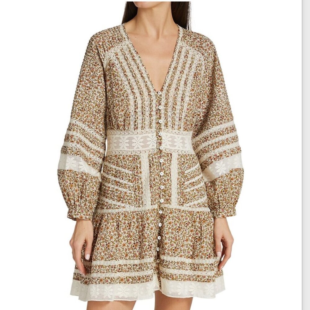 Veronica Beard Floral Peasant Dress